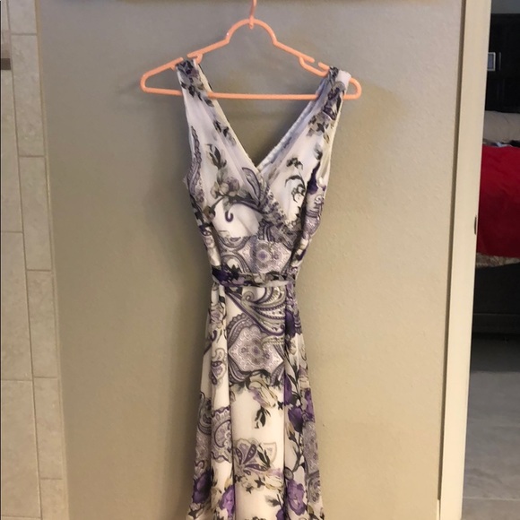 V neck chiffon dress - Picture 3 of 5